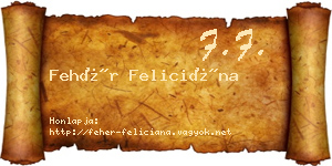 Fehér Feliciána névjegykártya