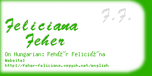 feliciana feher business card